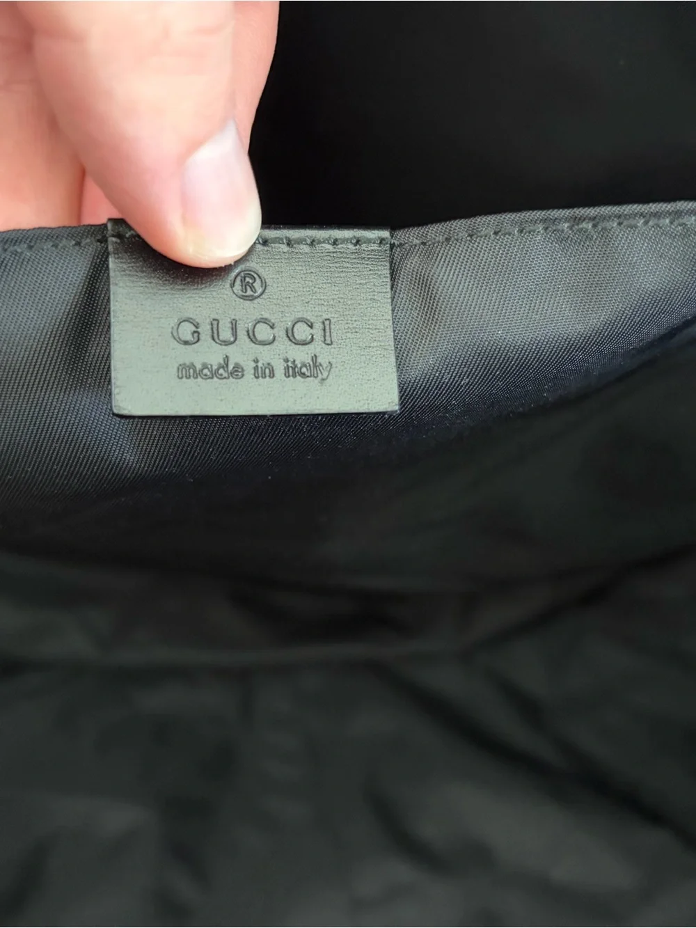 Gucci Black Duffel with Orange Trim